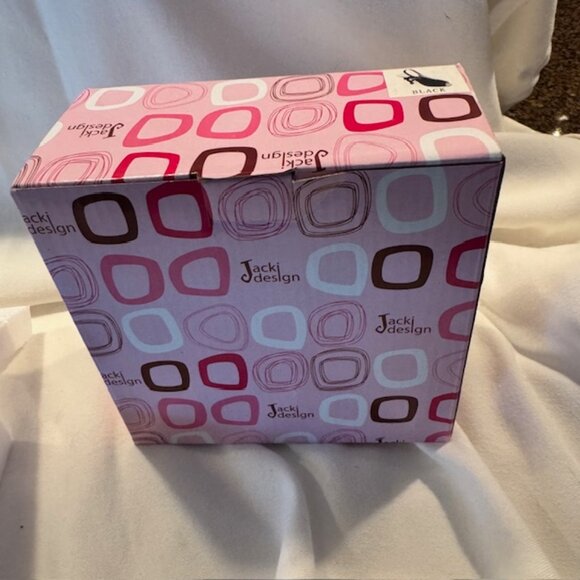 Black Sequin, Red Bottom, Sling Back Stiletto Jewelry Display -Like New w/ Box - Picture 10 of 11